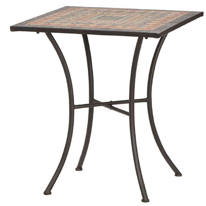 SIENA GARDEN Tisch Prato eckig 64x64 Eisen mit Mosaikoptik